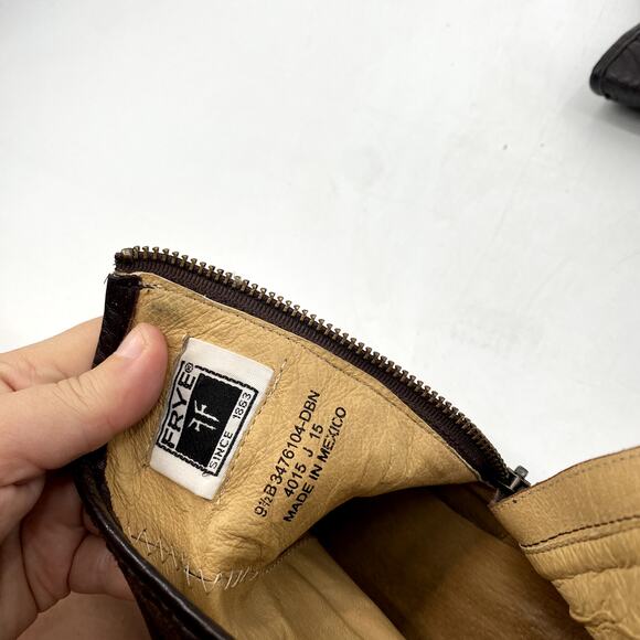 Frye Brown Maroon Leather Ankle booties - Picture 5 of 7